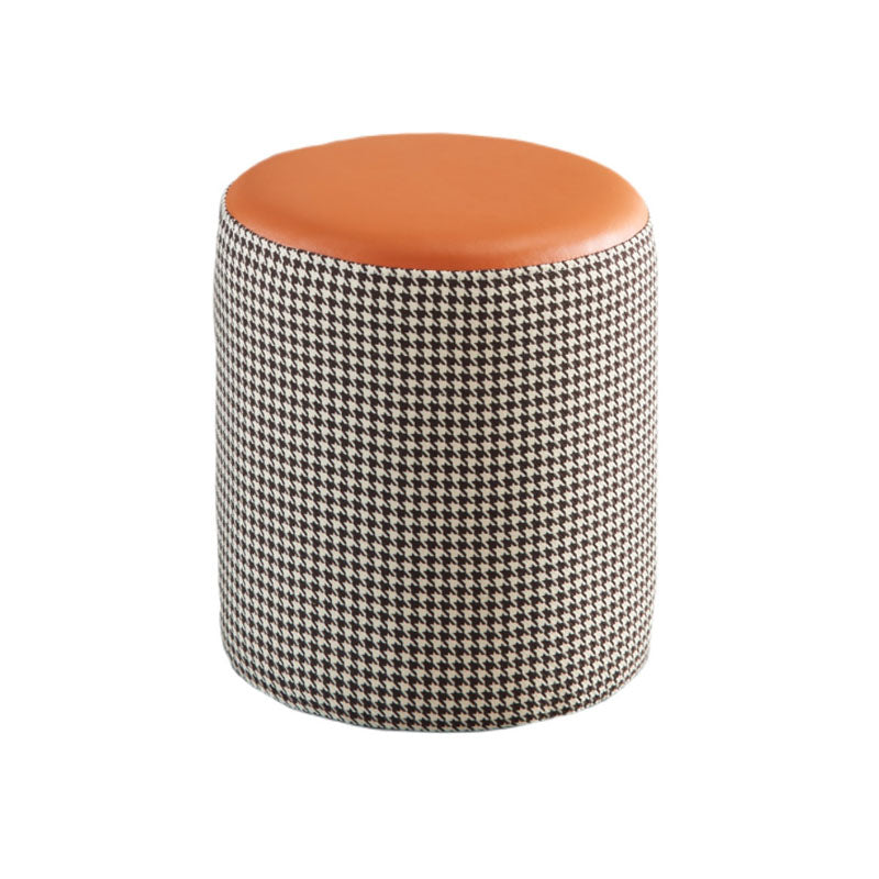 Modern Stain Resistant Pouf Round Shape Pouf for Living Room