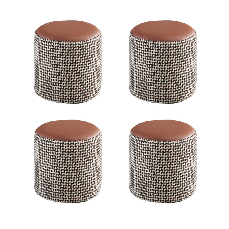 Modern Stain Resistant Pouf Round Shape Pouf for Living Room