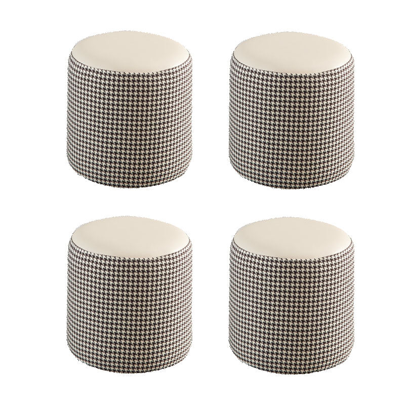 Modern Stain Resistant Pouf Round Shape Pouf for Living Room