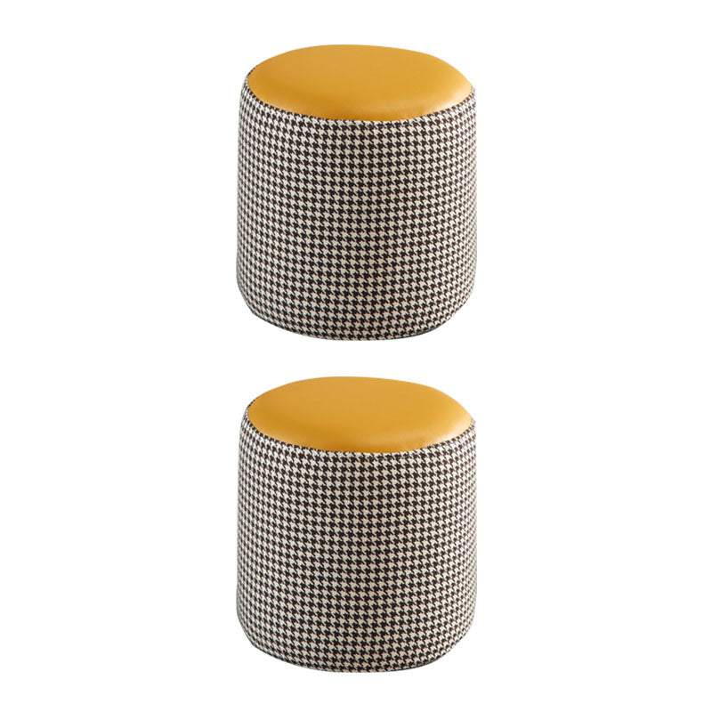 Modern Stain Resistant Pouf Round Shape Pouf for Living Room