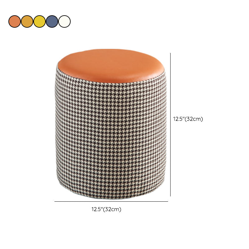 Modern Stain Resistant Pouf Round Shape Pouf for Living Room