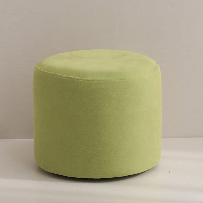 Contemporary Pure Color Footstool Round Tear Resistant Footstool