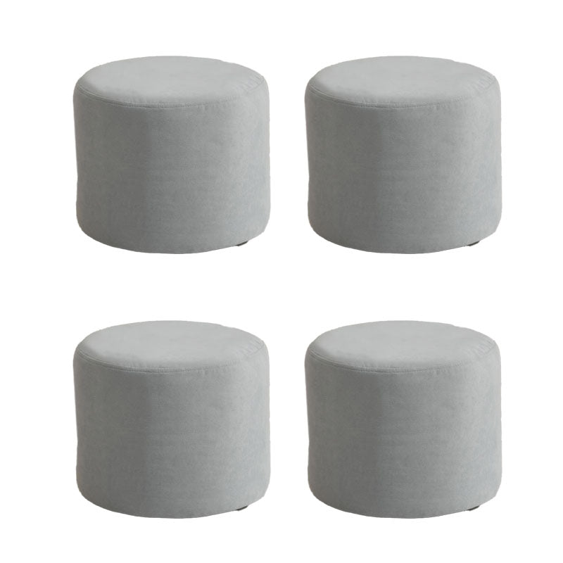 Contemporary Pure Color Footstool Round Tear Resistant Footstool