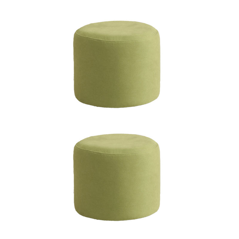 Contemporary Pure Color Footstool Round Tear Resistant Footstool