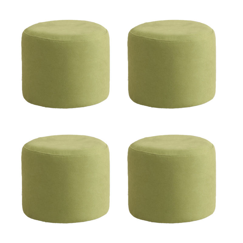 Contemporary Pure Color Footstool Round Tear Resistant Footstool