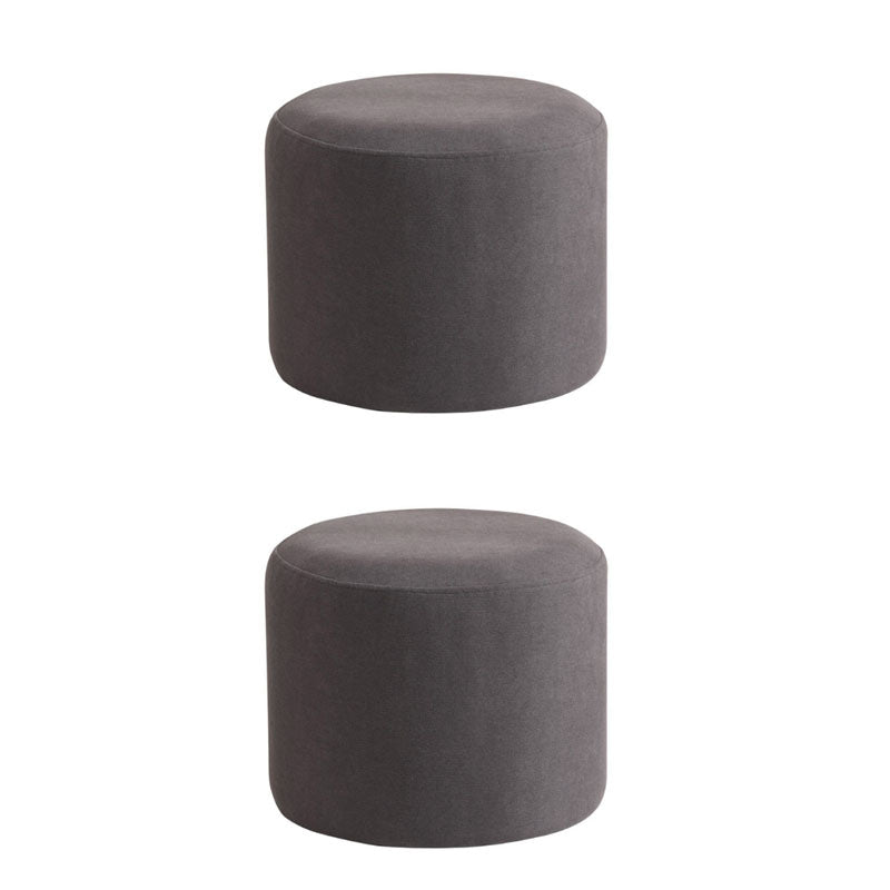 Contemporary Pure Color Footstool Round Tear Resistant Footstool