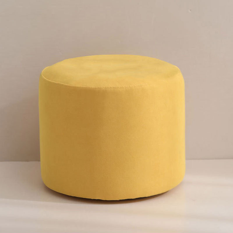 Contemporary Pure Color Footstool Round Tear Resistant Footstool