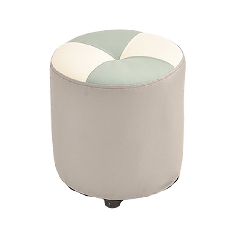 Modern Leather Pouf Stain Resistant Color Pouf for Drawing Room