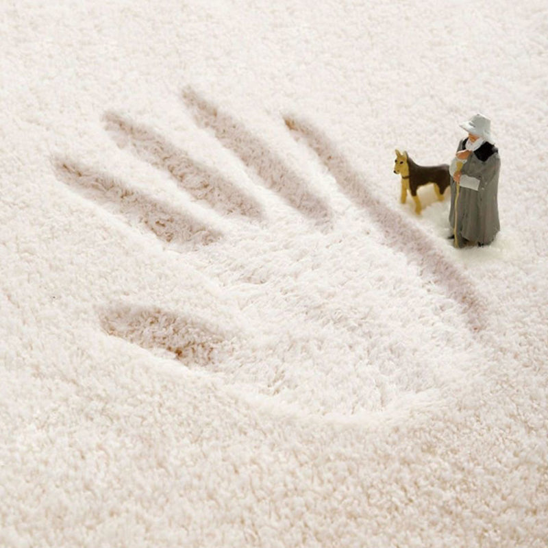 Beige Modern Rug Polyester Irregularity Line Rug Washable Rug for Drawing Room