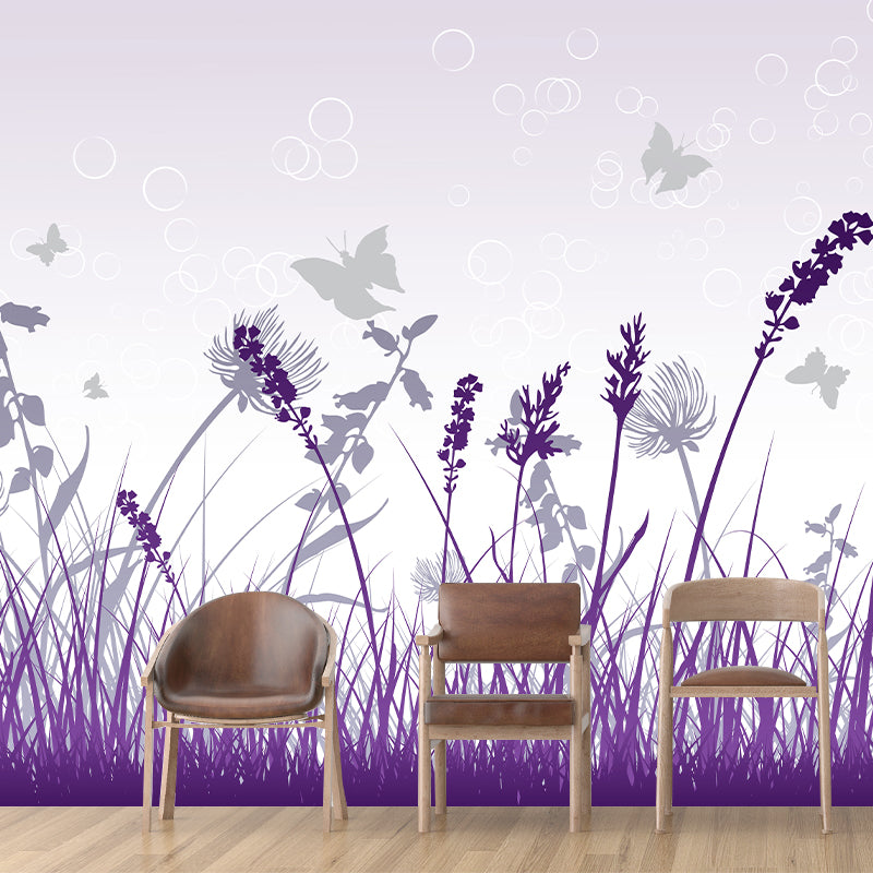 Plant Illustration Mural Wallpaper Environment Friendly Living Room Wall Mural