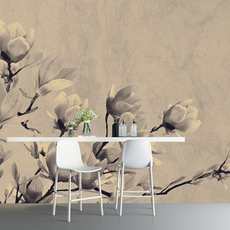 Plant Illustration Mural Wallpaper Environment Friendly Living Room Wall Mural