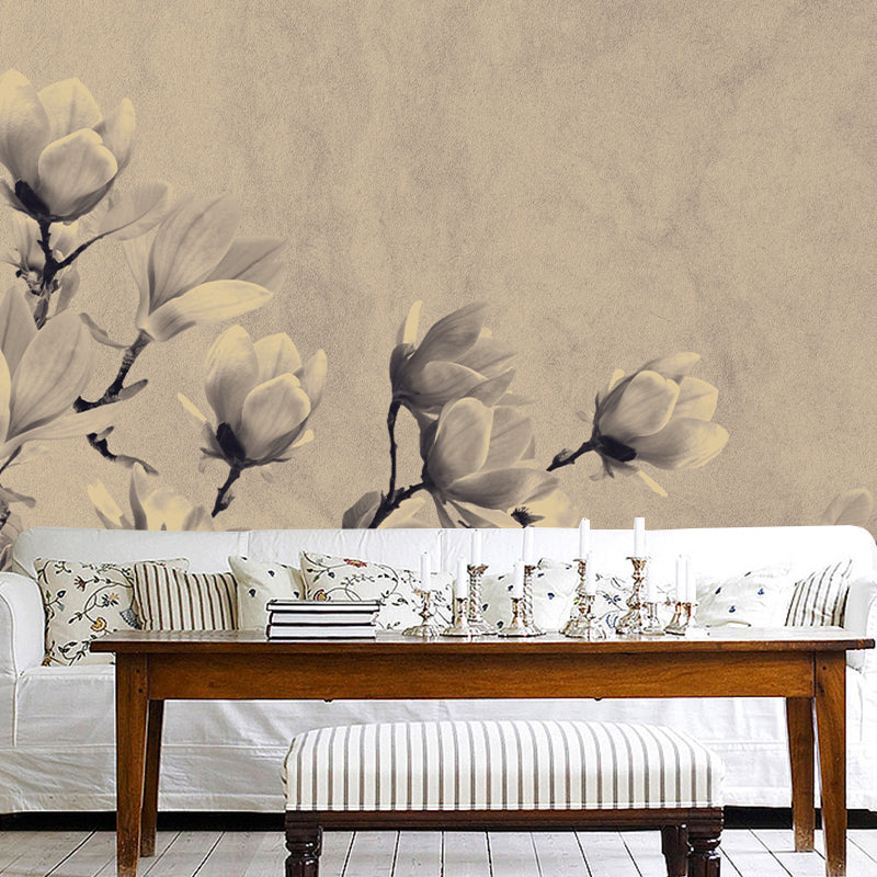 Plant Illustration Mural Wallpaper Environment Friendly Living Room Wall Mural