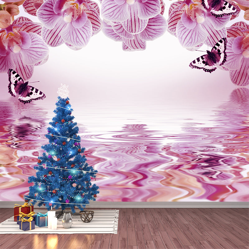 Plant Illustration Mural Wallpaper Environment Friendly Living Room Wall Mural