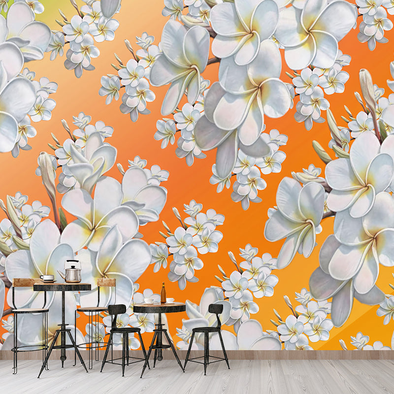 Illustration Stain Resistant Mural Wallpaper Plant Pattern Living Room Wall Mural