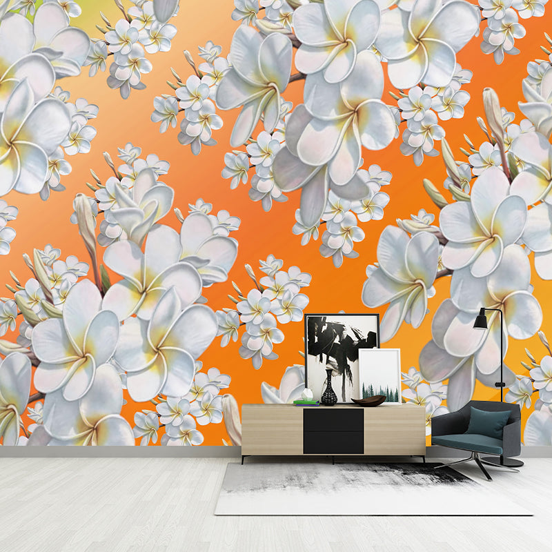 Illustration Stain Resistant Mural Wallpaper Plant Pattern Living Room Wall Mural