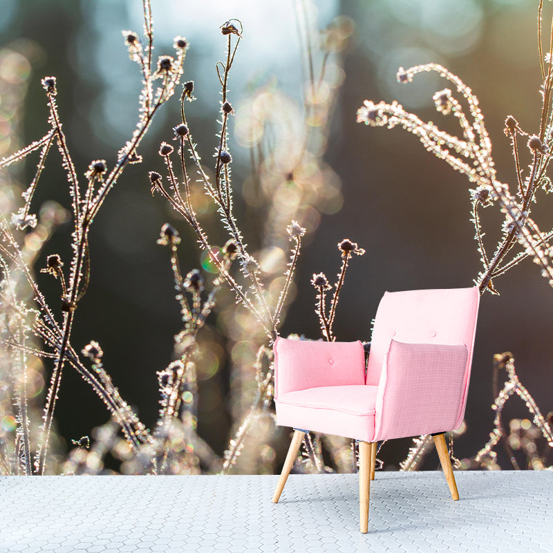 Plants Stain Resistant Mural Photography Washable Wallpaper Sitting Room Wall Mural