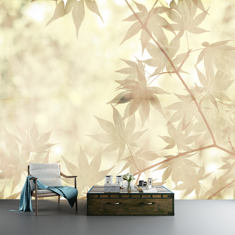 Plants Stain Resistant Mural Photography Washable Wallpaper Sitting Room Wall Mural