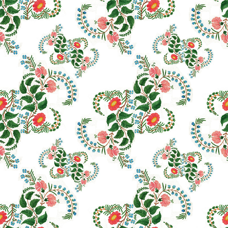 Washable Mural Wallpaper Plants Illustration Indoor Wall Mural