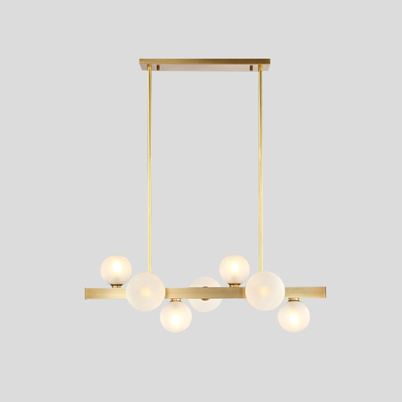 Simplicity Linear Hanging Pendant Lights Glass Pendant Light Fixtures in Gold