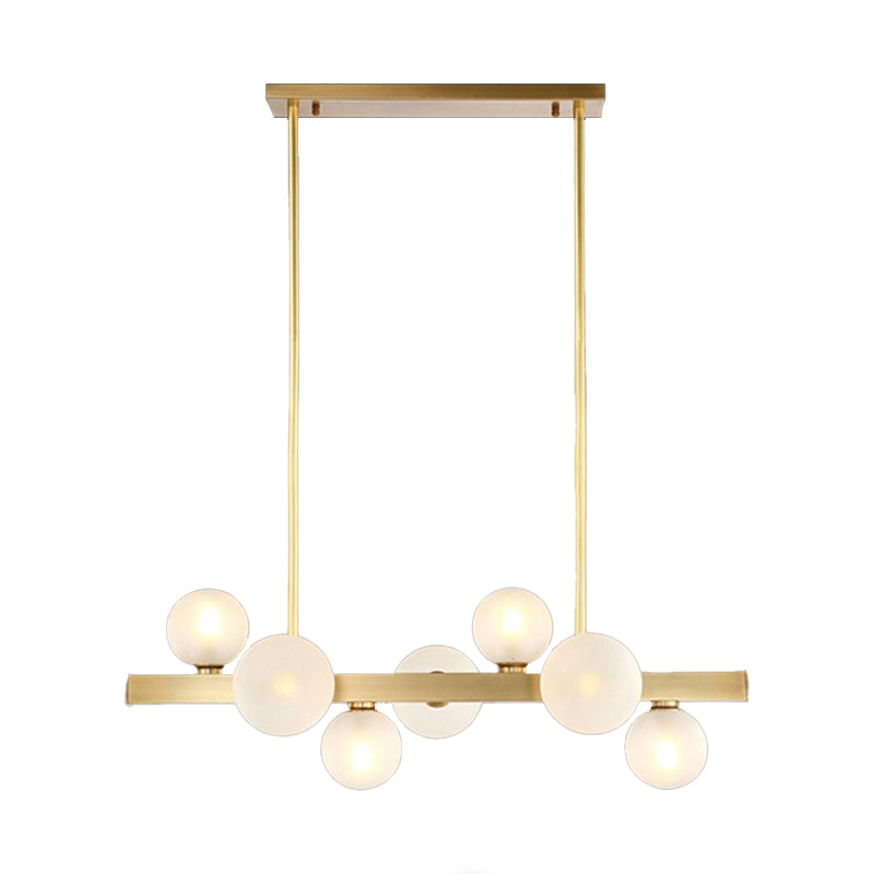 Simplicity Linear Hanging Pendant Lights Glass Pendant Light Fixtures in Gold