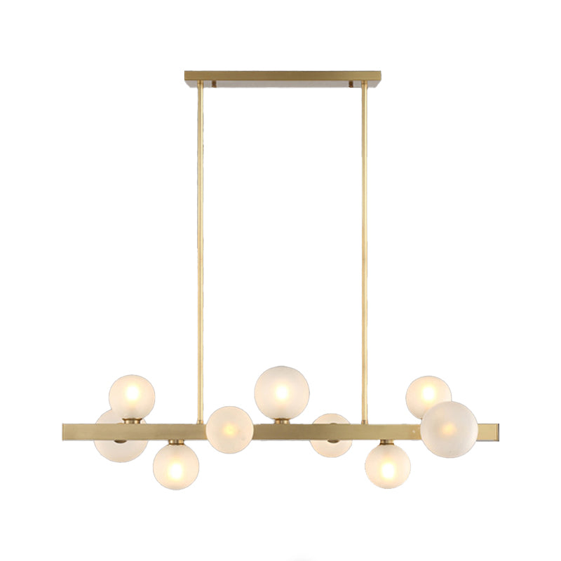 Simplicity Linear Hanging Pendant Lights Glass Pendant Light Fixtures in Gold