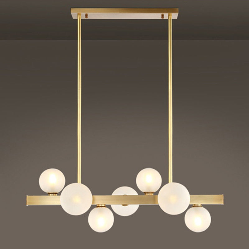 Simplicity Linear Hanging Pendant Lights Glass Pendant Light Fixtures in Gold
