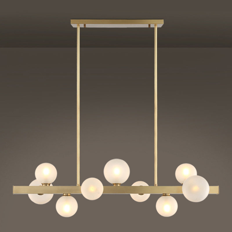 Simplicity Linear Hanging Pendant Lights Glass Pendant Light Fixtures in Gold