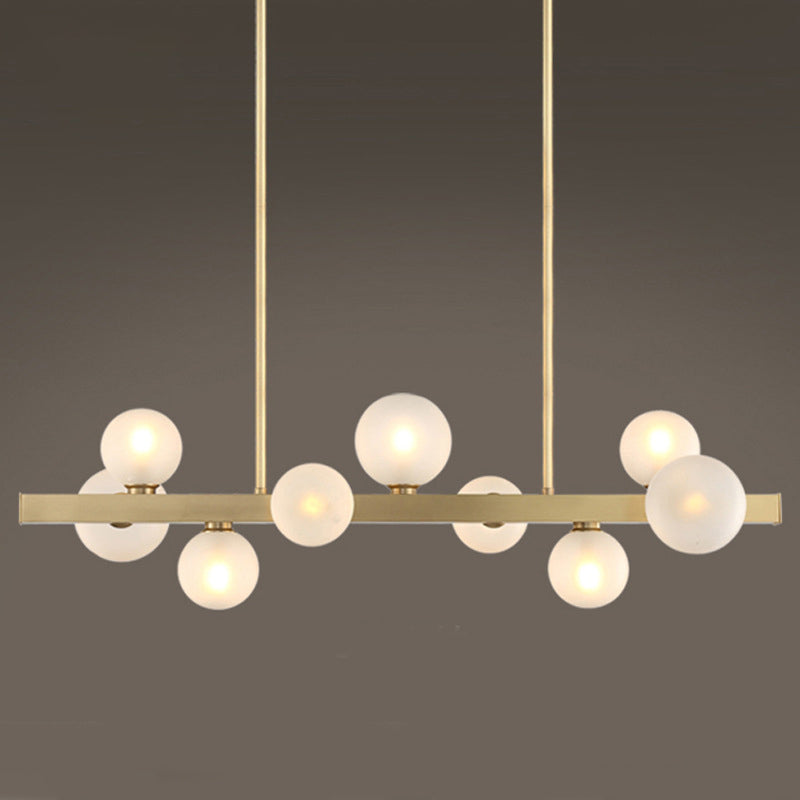 Simplicity Linear Hanging Pendant Lights Glass Pendant Light Fixtures in Gold