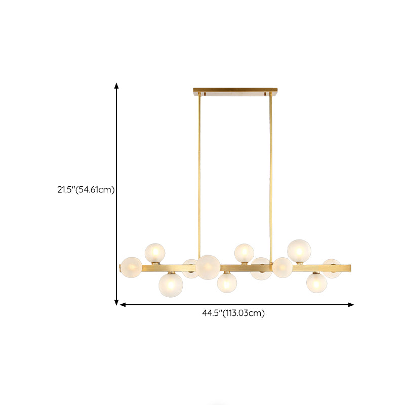 Simplicity Linear Hanging Pendant Lights Glass Pendant Light Fixtures in Gold