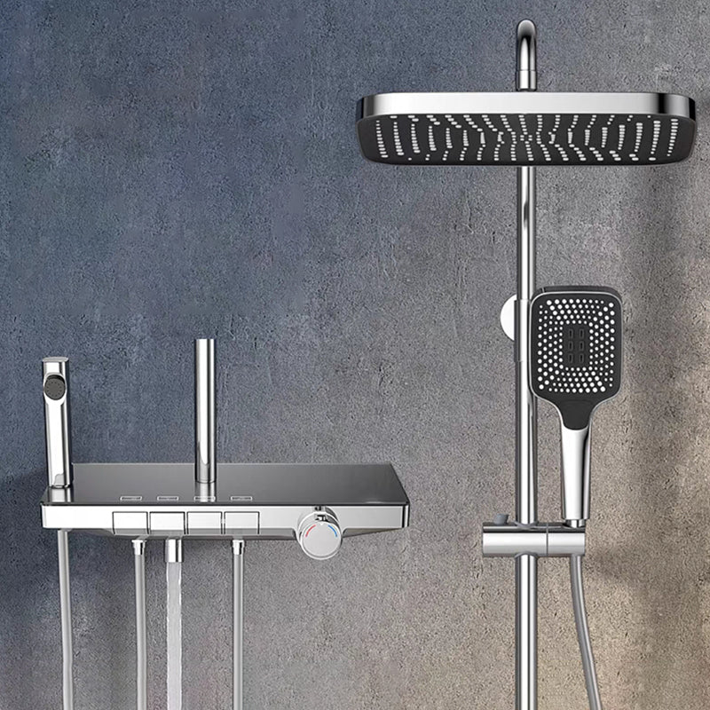 Modern Wall Mounted Adjustable Water Flow Shower Faucet Shower Hose Shower System