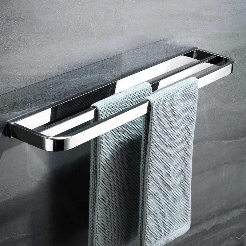 Polished Chrome Modern Bathroom Accessory Set in Stainless Steel Towel Bar/Soap Dish