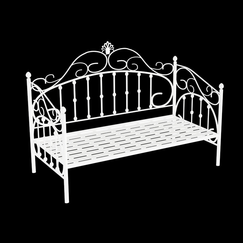 Scandinavian Daybed in Iron with Open-Frame Headboard Princess Theme Bed