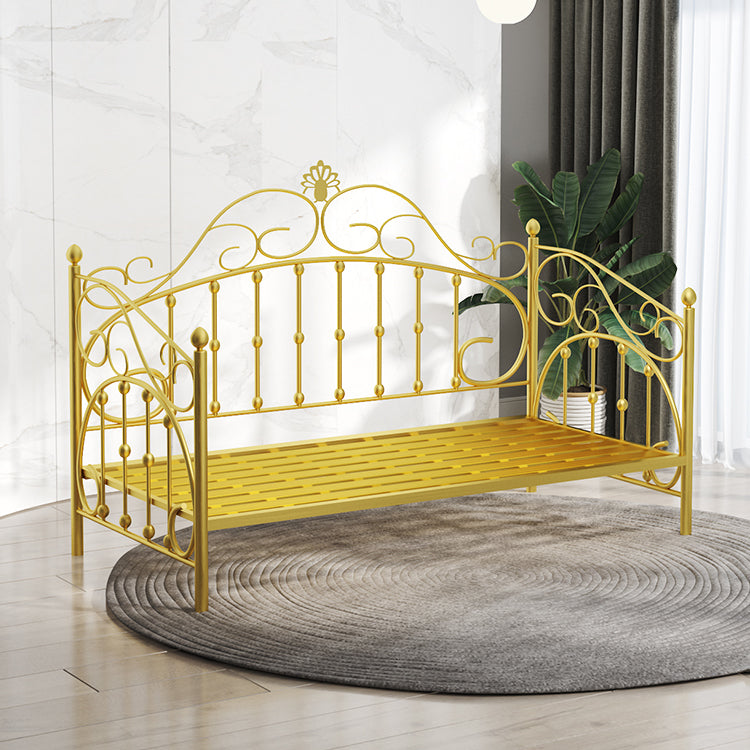Scandinavian Daybed in Iron with Open-Frame Headboard Princess Theme Bed