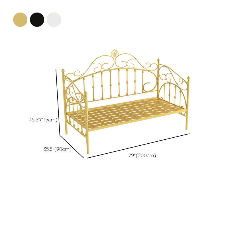 Scandinavian Daybed in Iron with Open-Frame Headboard Princess Theme Bed