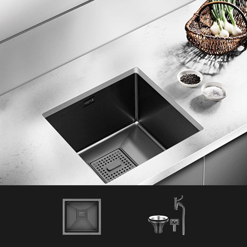 Contemporary Style Kitchen Sink Stainless Steel Overflow Hole Design Kitchen Sink