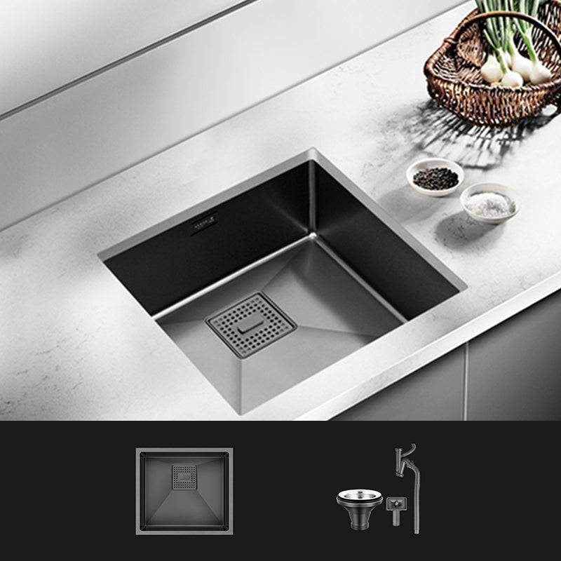 Contemporary Style Kitchen Sink Stainless Steel Overflow Hole Design Kitchen Sink