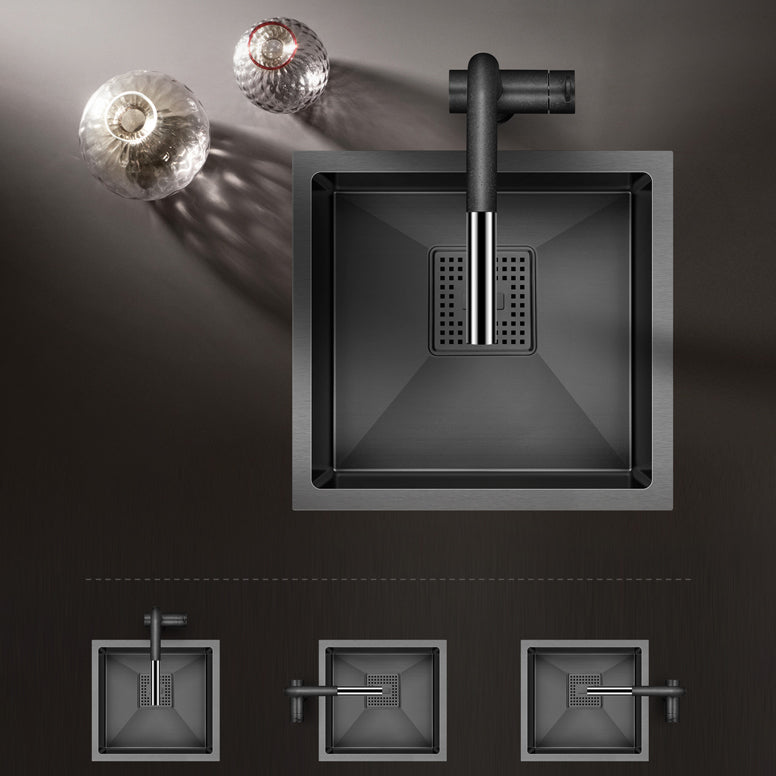 Contemporary Style Kitchen Sink Stainless Steel Overflow Hole Design Kitchen Sink