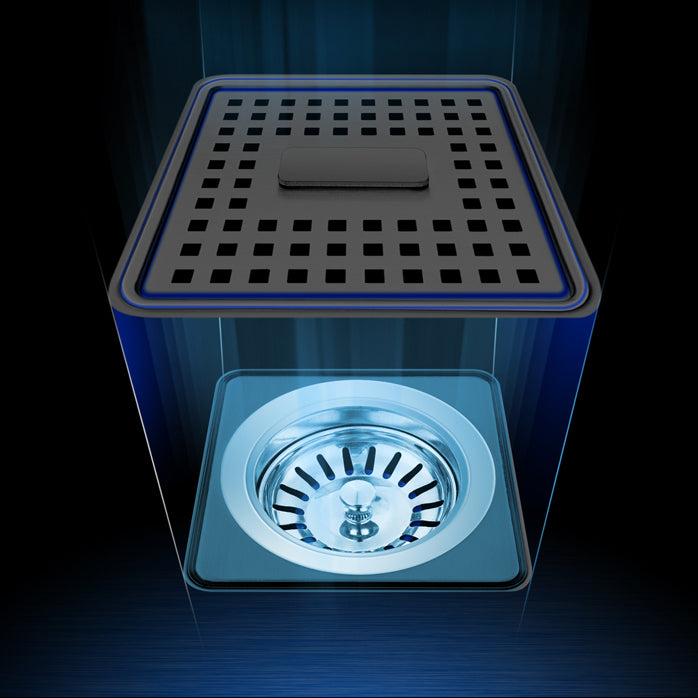 Contemporary Style Kitchen Sink Stainless Steel Overflow Hole Design Kitchen Sink