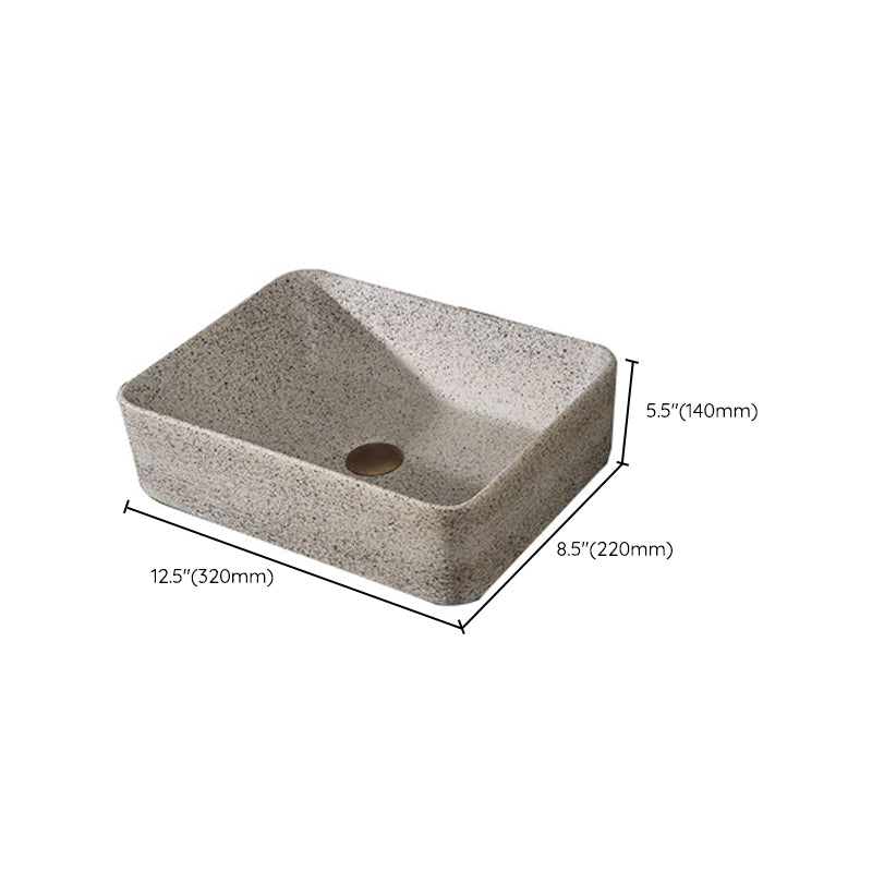 Modern Vessel Bathroom Sink Porcelain Vessel Lavatory Sink with Faucet