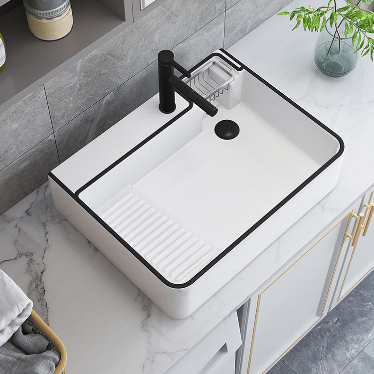 Porcelain Trough Bathroom Sink Traditional Trough Bathroom Sink With Basin