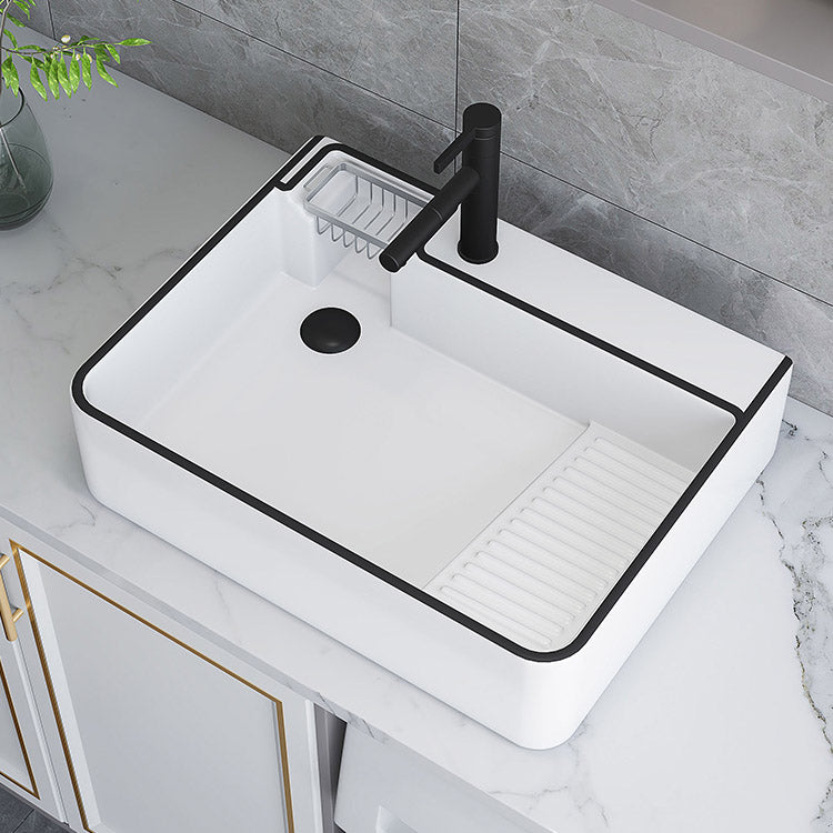 Porcelain Trough Bathroom Sink Traditional Trough Bathroom Sink With Basin