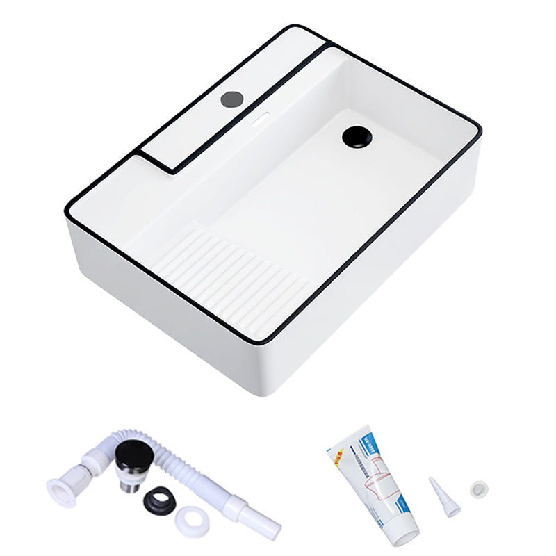 Porcelain Trough Bathroom Sink Traditional Trough Bathroom Sink With Basin
