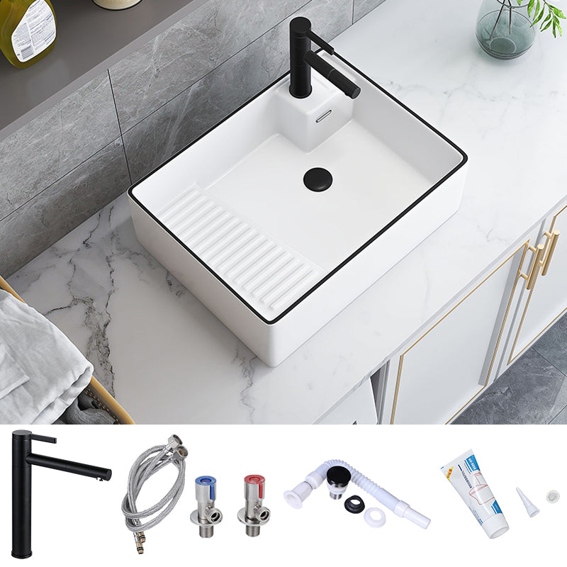 Porcelain Trough Bathroom Sink Traditional Trough Bathroom Sink With Basin