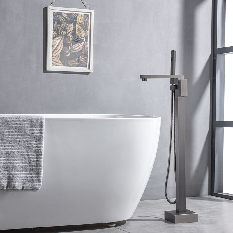 Floor Mounted Metal Freestanding Tub Filler Swivel Freestanding Faucet