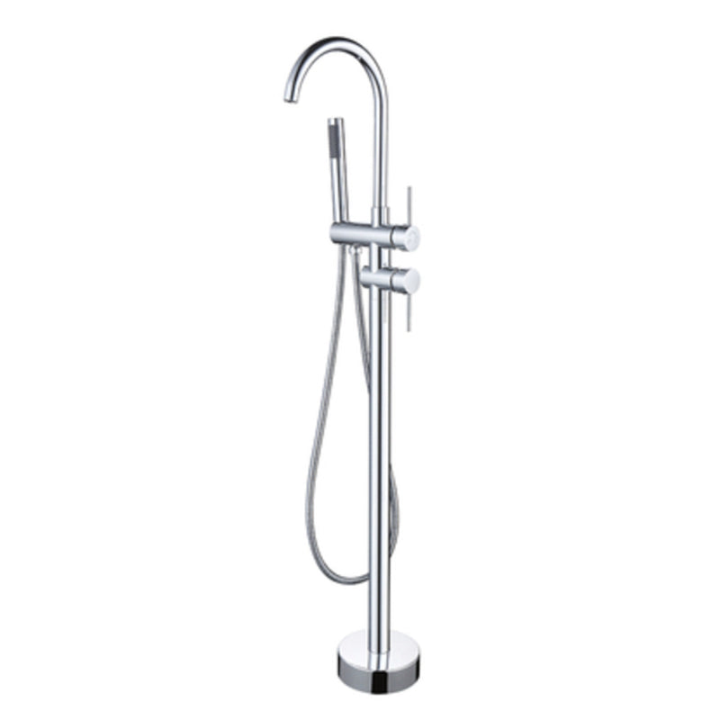 Floor Mounted Copper Freestanding Tub Filler Freestanding High Arc Tub Filler Trim