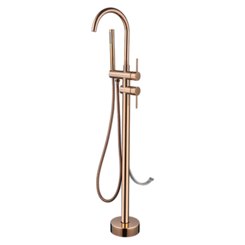 Floor Mounted Copper Freestanding Tub Filler Freestanding High Arc Tub Filler Trim