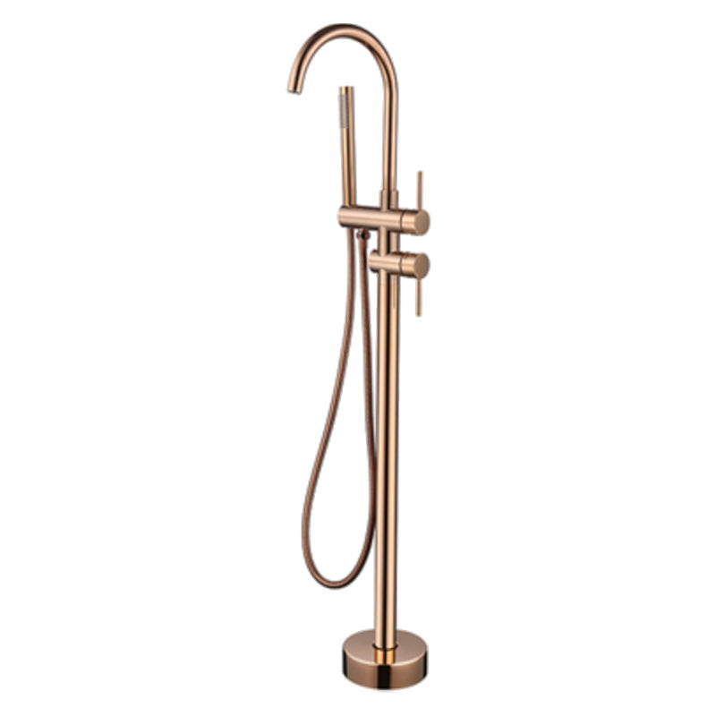 Floor Mounted Copper Freestanding Tub Filler Freestanding High Arc Tub Filler Trim