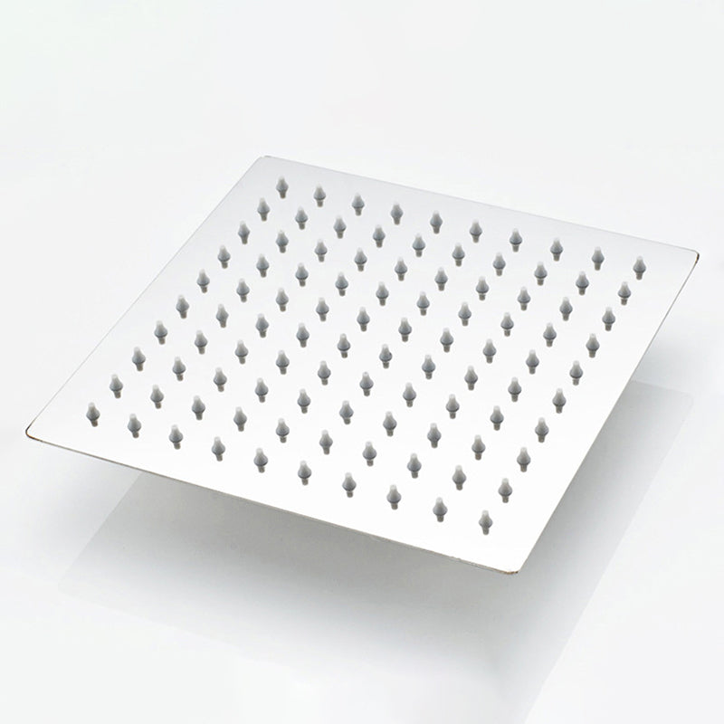 Stainless Steel Square Showerhead Standard Spray Pattern Wall-Mount Showerhead
