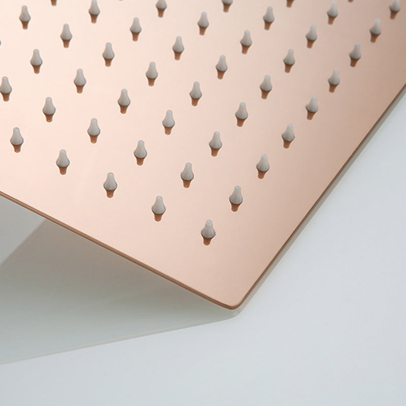 Stainless Steel Square Showerhead Standard Spray Pattern Wall-Mount Showerhead