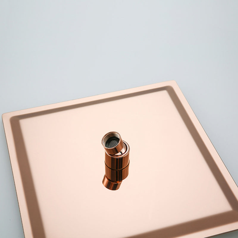 Stainless Steel Square Showerhead Standard Spray Pattern Wall-Mount Showerhead